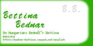 bettina bednar business card